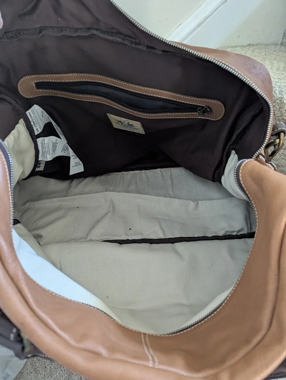 Vintage La Martina Argentina Leather Weekender Duffle Bag